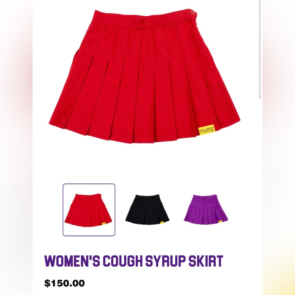 Awful lot of Cough Syrup Women's Red Skirt
